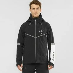 Vestes De Ski SALOMON RACE JKT M BLACK/WHITE 21 Noir 11 Vestes De Ski SALOMON RACE JKT M BLACK/WHITE 21 Noir -Vêtements hiver Homme Soldes 9 98359 race jkt m black white lc1436100 05