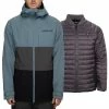 Vestes De Ski 686 M SMARTY 3-IN-1 FORM JKT GOBLIN BLUE CLRBLK 22 Bleu / Gris / Noir -Vêtements hiver Homme Soldes 9 98799 m smarty 3 in 1 form jkt goblin blue clrblk m1w110 0190 01