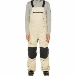 Pantalons De Ski 686 M HOT LAP INSULATED BIB PUTTY CLRBLK 22 Beige -Vêtements hiver Homme Soldes 9 98801 m hot lap insulated bib putty clrblk m1w207 0220 03