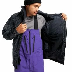 Vestes De Ski BURTON M AK GORE CYCLIC JK LOGO LINES 22 Noir / Blanc -Vêtements hiver Homme Soldes 9 99401 m ak gore cyclic jk logo lines 10002108 004 06