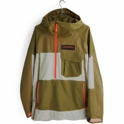 Vestes De Ski BURTON M GORE BREAKER ANORAK MARTINI OLIVE/SILVER GREEN 22 Beige / Vert