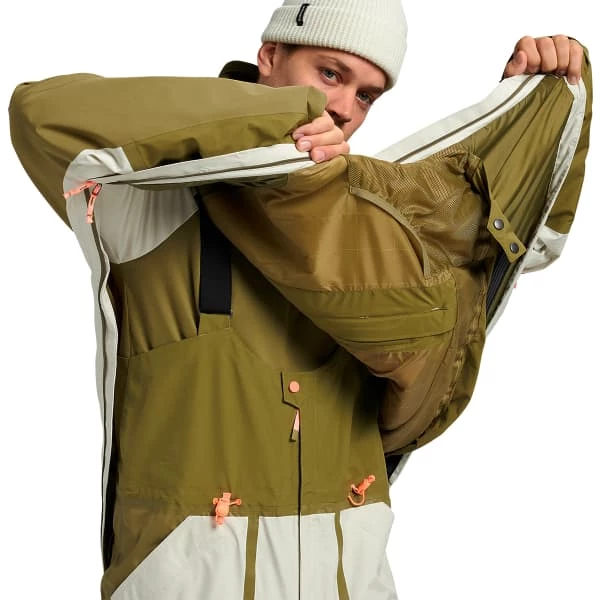 Vestes De Ski BURTON M GORE BREAKER ANORAK MARTINI OLIVE/SILVER GREEN 22 Beige / Vert 5 Vestes De Ski BURTON M GORE BREAKER ANORAK MARTINI OLIVE/SILVER GREEN 22 Beige / Vert – Image 3