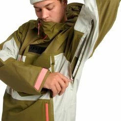 Vestes De Ski BURTON M GORE BREAKER ANORAK MARTINI OLIVE/SILVER GREEN 22 Beige / Vert 11 Vestes De Ski BURTON M GORE BREAKER ANORAK MARTINI OLIVE/SILVER GREEN 22 Beige / Vert -Vêtements hiver Homme Soldes 9 99455 m gore breaker anorak martini olive silver green 22820100 301 04