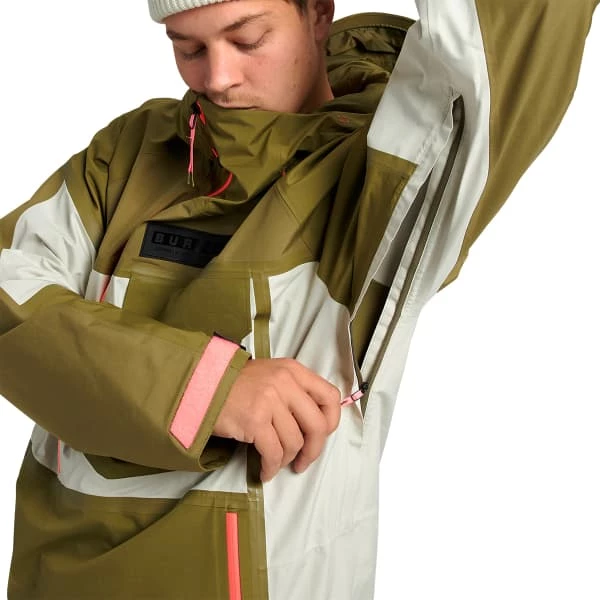 Vestes De Ski BURTON M GORE BREAKER ANORAK MARTINI OLIVE/SILVER GREEN 22 Beige / Vert 6 Vestes De Ski BURTON M GORE BREAKER ANORAK MARTINI OLIVE/SILVER GREEN 22 Beige / Vert – Image 4