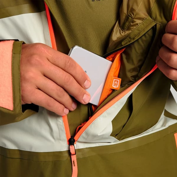 Vestes De Ski BURTON M GORE BREAKER ANORAK MARTINI OLIVE/SILVER GREEN 22 Beige / Vert 7 Vestes De Ski BURTON M GORE BREAKER ANORAK MARTINI OLIVE/SILVER GREEN 22 Beige / Vert – Image 5