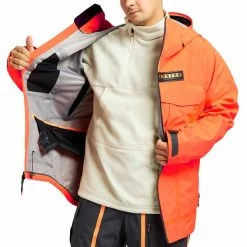 Vestes De Ski BURTON M GORE BREAKER JK TETRA ORANGE 22 Orange -Vêtements hiver Homme Soldes 9 99456 m gore breaker jk tetra orange 22821100 800 03
