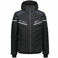 Vestes De Ski CMP MAN JKT ZIP HOOD BLACK 22 Noir