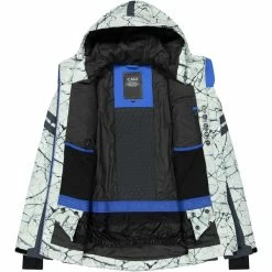 Vestes De Ski CMP MAN JKT FIX HOOD GHIACCIO NERO BIANCO 22 Gris / Bleu -Vêtements hiver Homme Soldes 9 99608 man jkt fix hood ghiaccio nero bianco 31w0097p 10zh 04