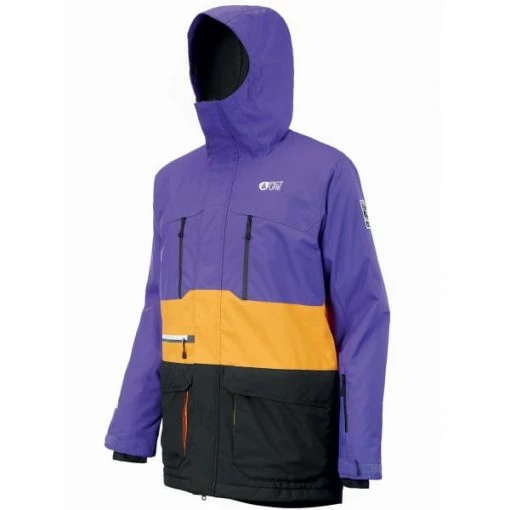 Vestes De Ski PICTURE PURE JKT PURPLE YELLOW 21 Violet / Noir / Jaune -Vêtements hiver Homme Soldes 9 99789 mvt299 c 01